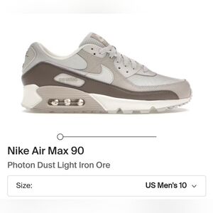 Nike Air Max 90 'Light Iron Ore' / Men's 10